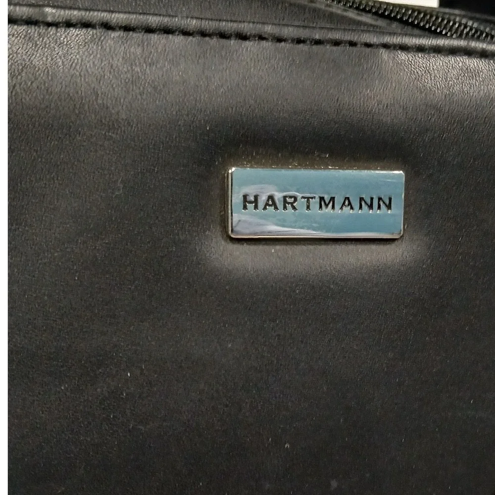 NEW Hartmann Limited Edition Black Leather Laptop Lawyer Briefcase Messenger Bag